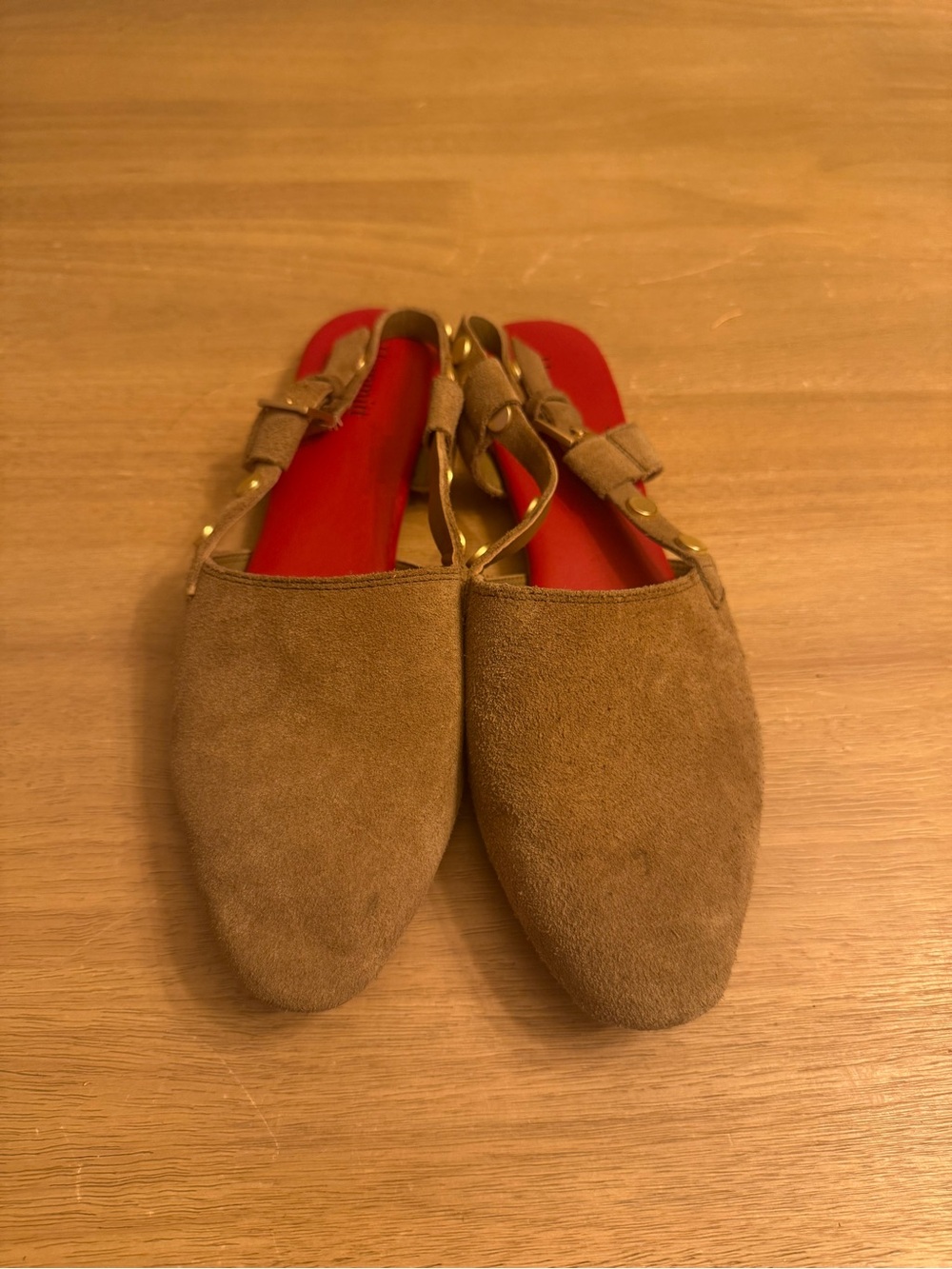 Hammitt Coco Taupe Suede Slingback Mules size 8